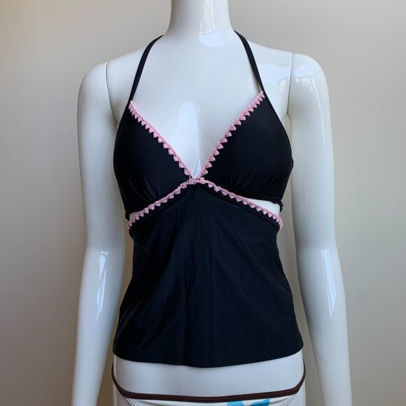 Hula Honey push up pad apron back tankini top - Picture 1 of 9